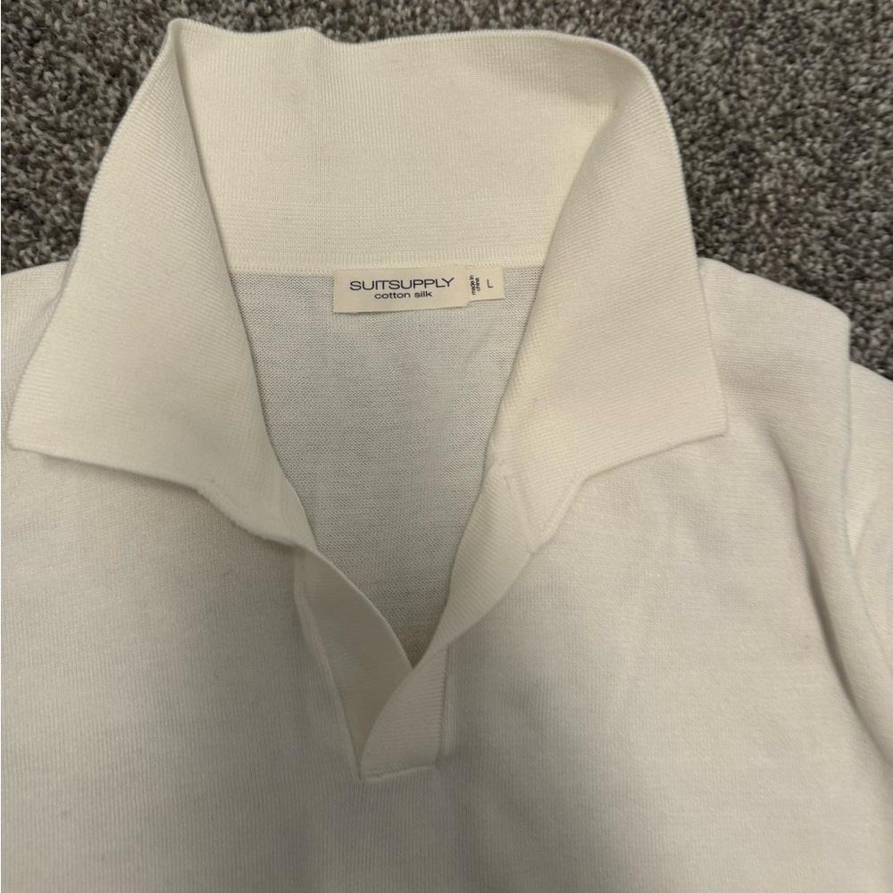 Set of 4 Suitsupply silk wool cashmere buttonless polo